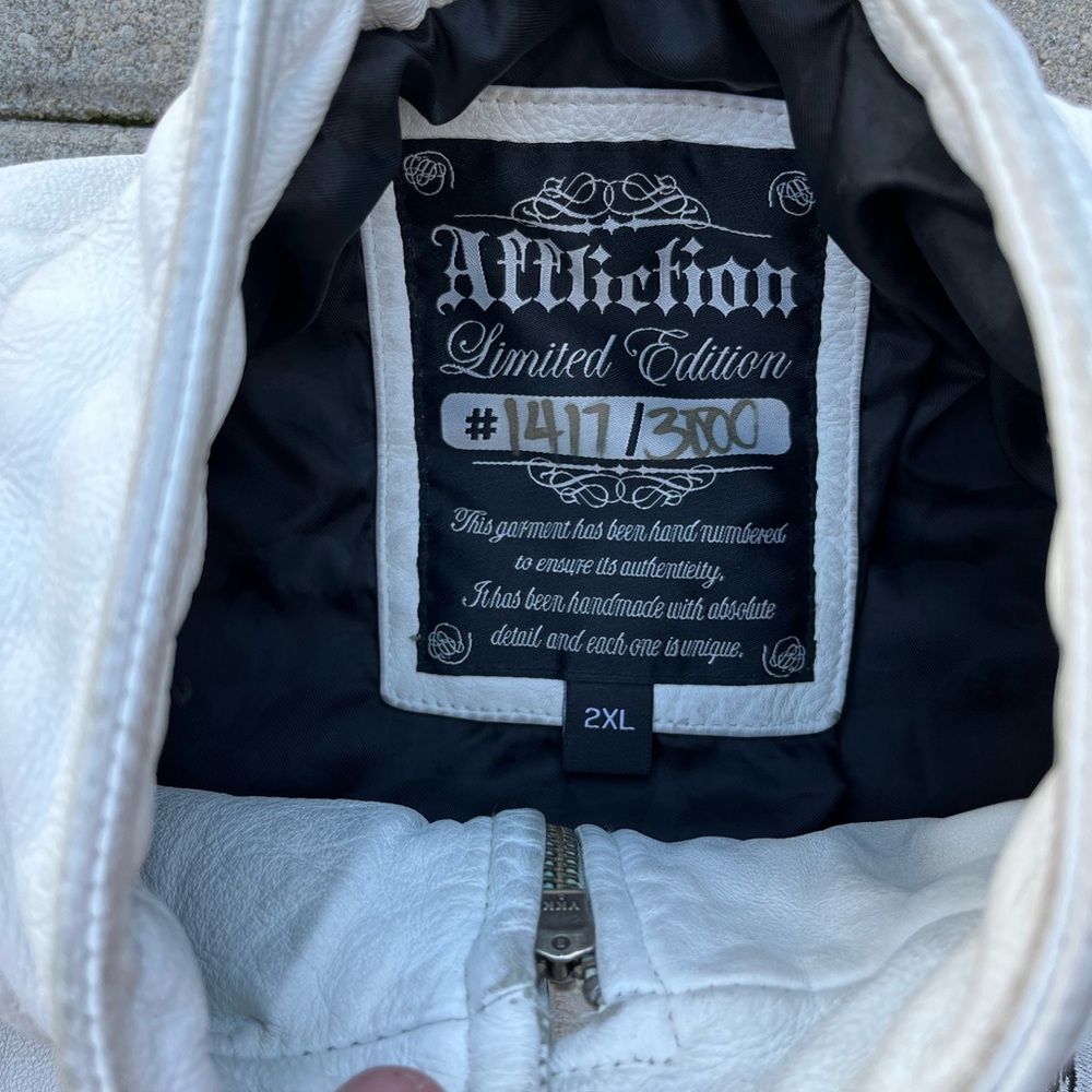 RARE affliction leather jacket - Picture 5 of 5